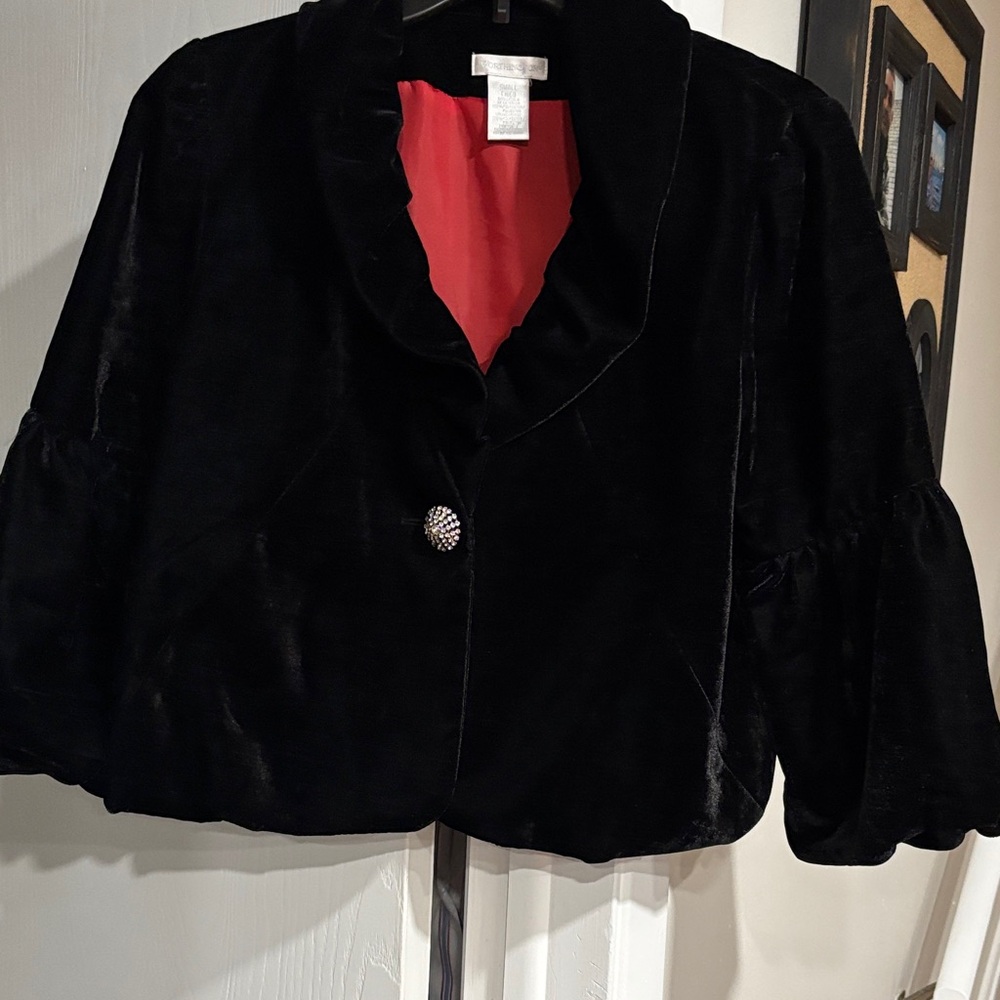 Worthington Black Teddy Jacket with Red Lining